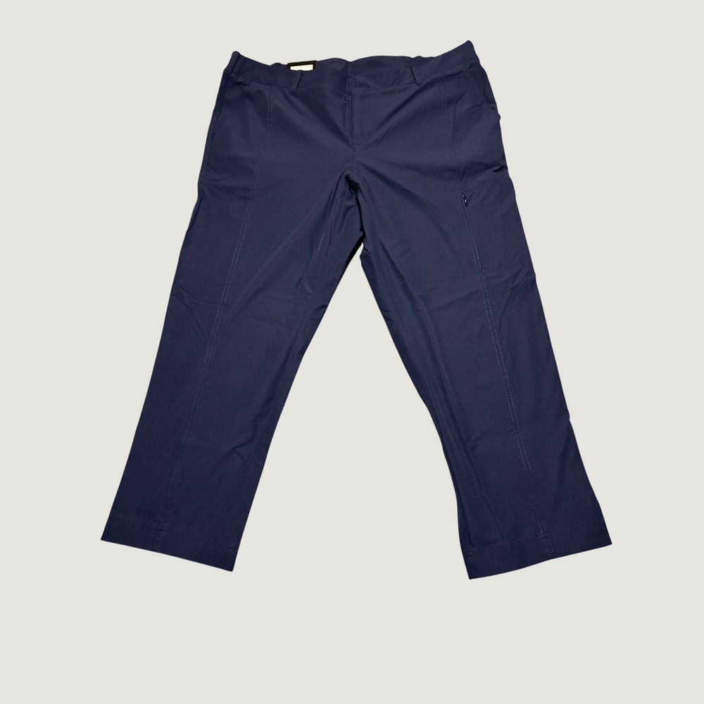 Kirkland Signature Womens Navy Blue Stretch Travel Ankle Pants Size 16 NWT